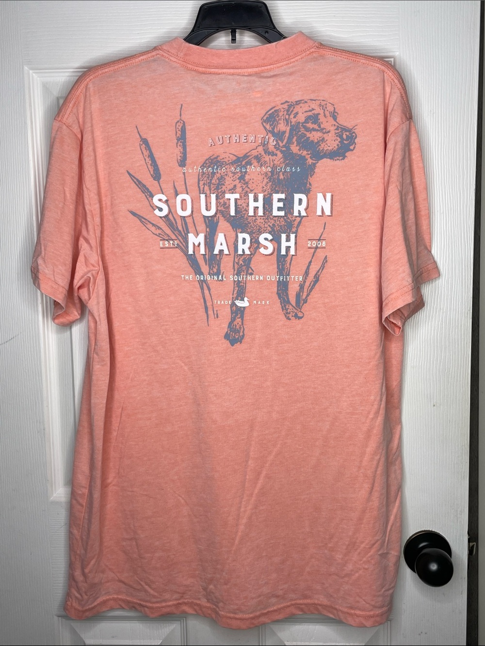 Southern Marsh Coral Pocket Tee for Men. Size L - Picture 5 of 5